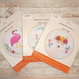 (3) Embroidery Hoop Kits - NEW
